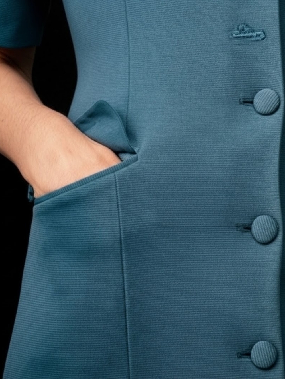 Celestial Blue Tuxedo Inspired Midi - Picture 5 of 12